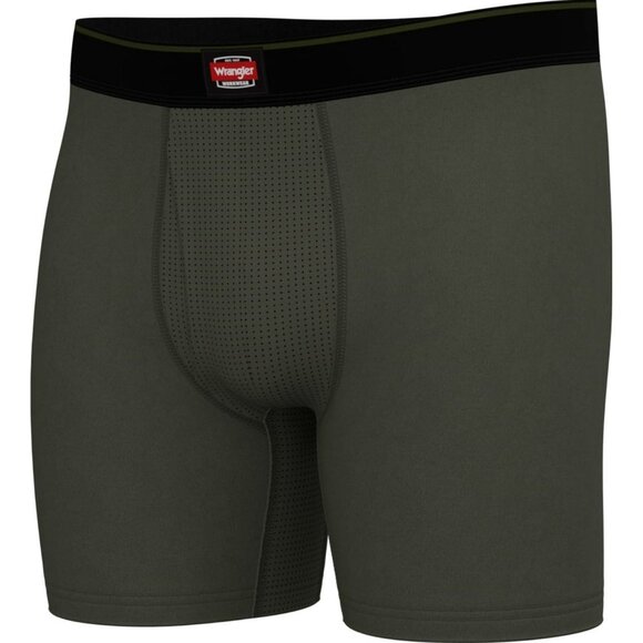 NWT Wrangler Workwear Men’s 6" Performance Boxer Briefs – 6-Pack Black/Grey - Picture 5 of 5